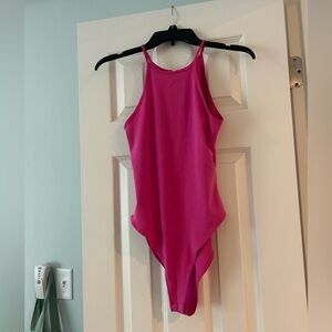 Zara Pink High-Neck Bodysuit